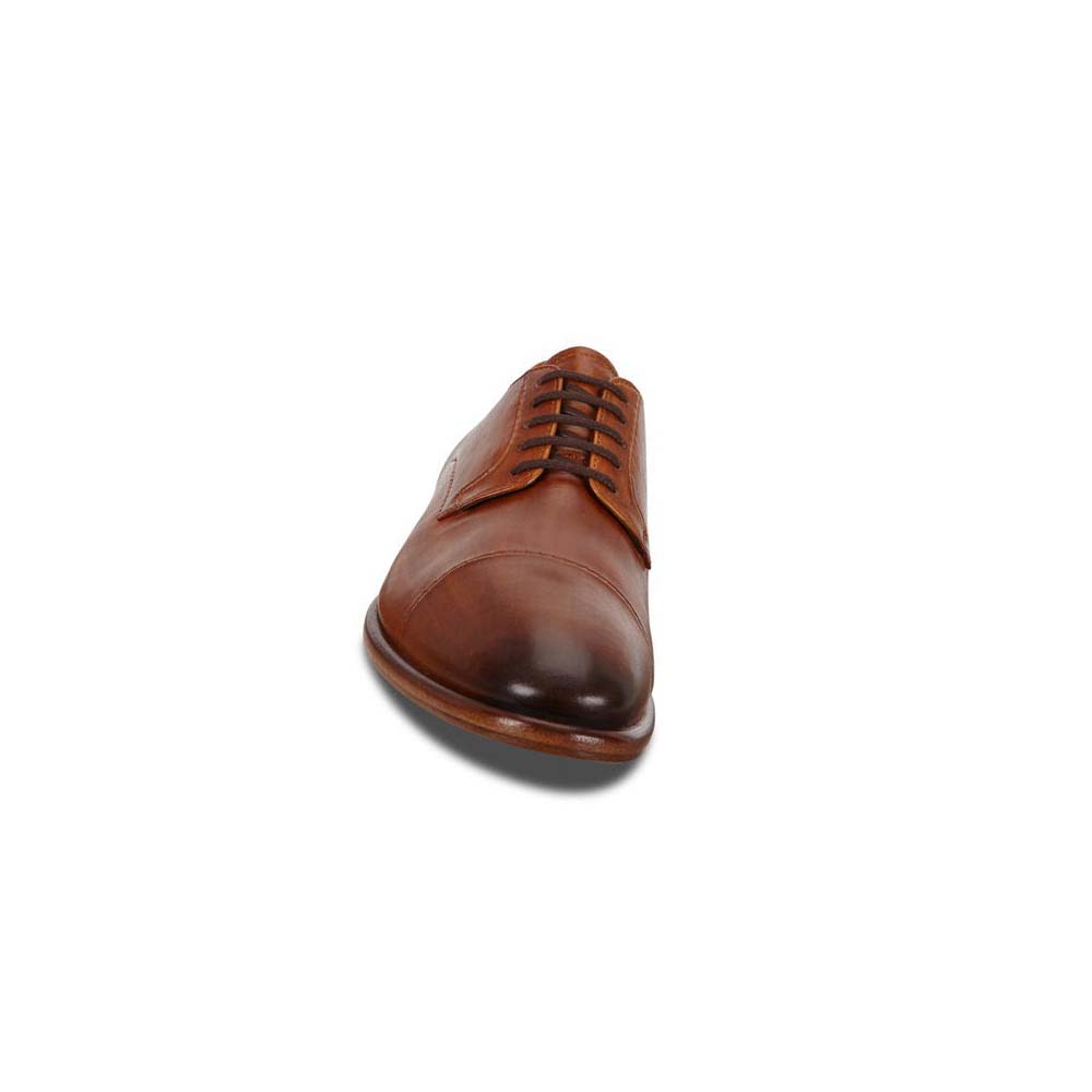 Ecco Vitrus Mondial Cap-toe Derby Pensko Herre Oransje | NO 539ZUT